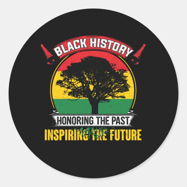 Sticker Rond Histoire Noire Inspirer L'Avenir (Devant)