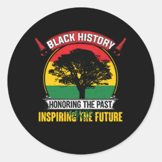 Sticker Rond Histoire Noire Inspirer L'Avenir