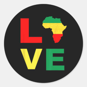 Sticker Rond Histoire Noire JunetDix Afrique Aimer Hommes Femme