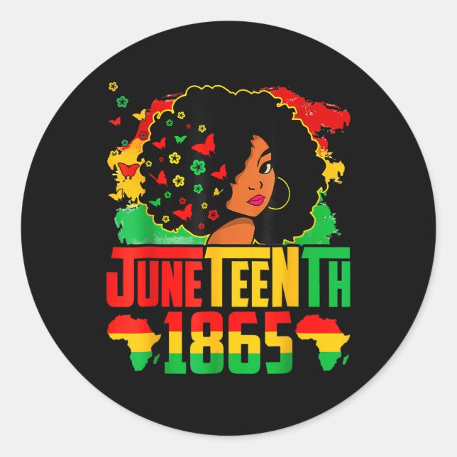 Sticker Rond Histoire Noire Le JunetDix Est Mon Jour De L'Indép (Devant)