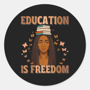 Sticker Rond Histoire noire L'éducation des enseignants est lib