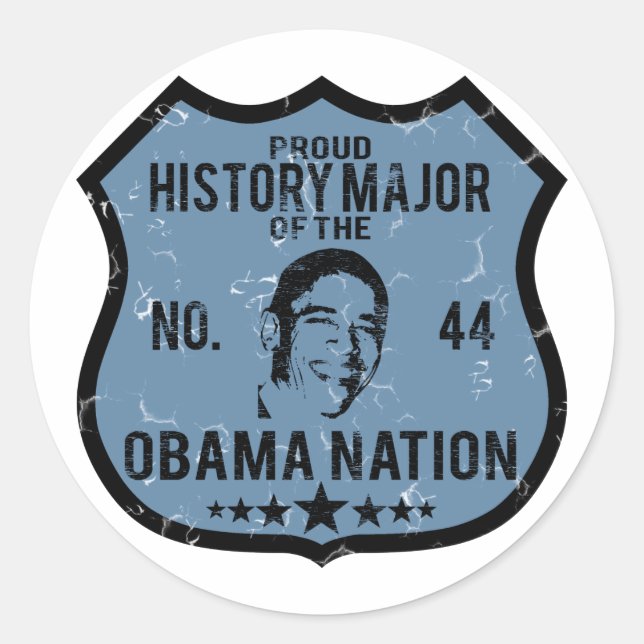 Sticker Rond Histoire Première nation d'Obama (Devant)