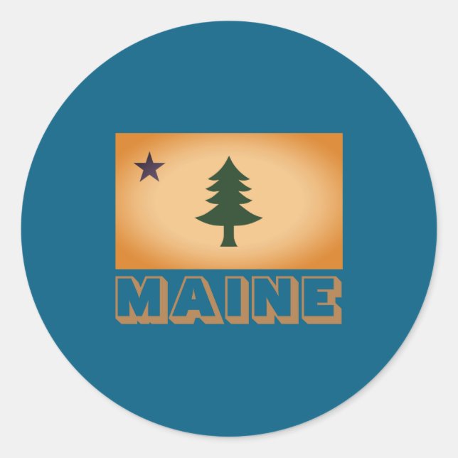 Sticker Rond Historic Flag Of Maine 1901 1909 _1  (Devant)