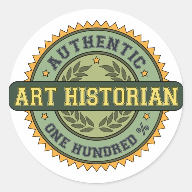 Sticker Rond Historien de l'art authentique (Devant)
