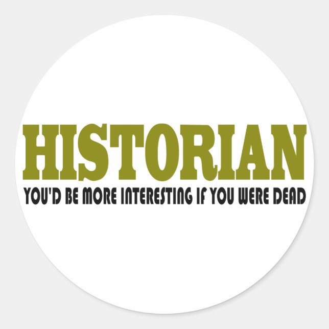Sticker Rond Historien drôle (Devant)