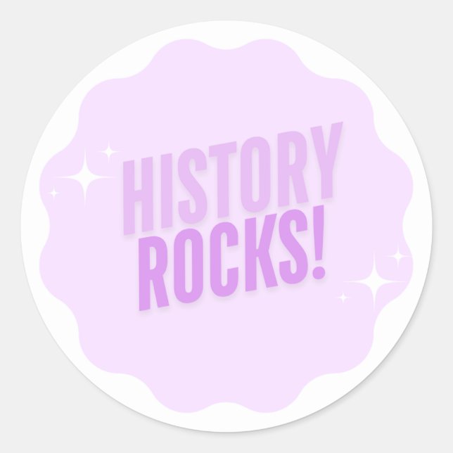 Sticker Rond HISTORYROCKS ! Stickers-Cadeaux pour enseignants (Devant)