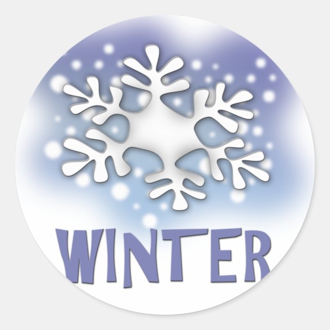 Sticker Rond Hiver (Devant)