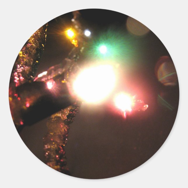 Sticker Rond Hiver lumineux (Devant)