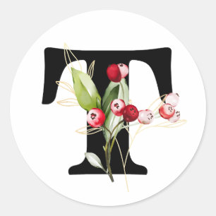 Sticker Rond hiver MONOGRAM Bulgare alphabet cyrillique Classe