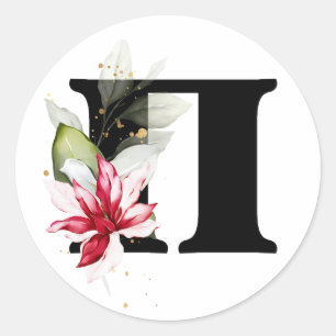 Sticker Rond hiver MONOGRAMME alphabet cyrillique bulgare  Clas