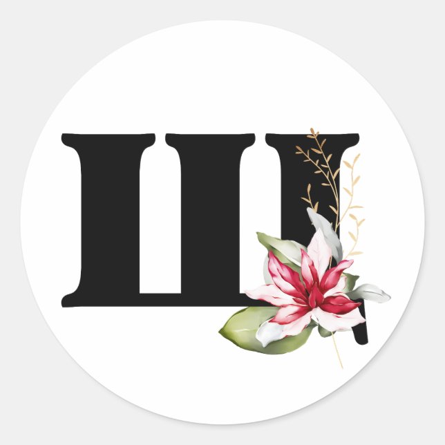 Sticker Rond hiver MONOGRAMME alphabet cyrillique bulgare  Clas (Devant)