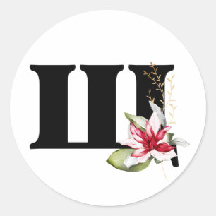 Sticker Rond hiver MONOGRAMME alphabet cyrillique bulgare  Clas