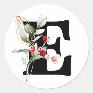 Sticker Rond hiver MONOGRAMME alphabet cyrillique bulgare  Clas