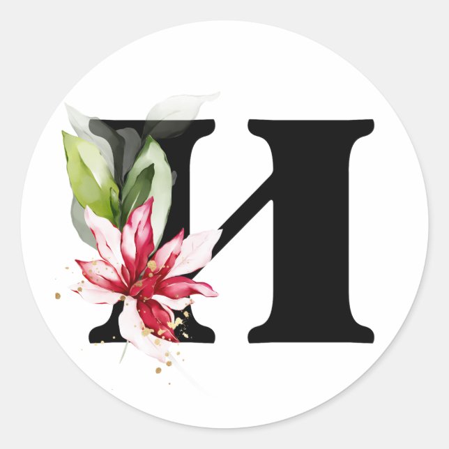 Sticker Rond hiver MONOGRAMME alphabet cyrillique bulgare  Clas (Devant)