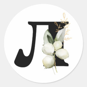 Sticker Rond hiver MONOGRAMME alphabet cyrillique bulgare  Clas