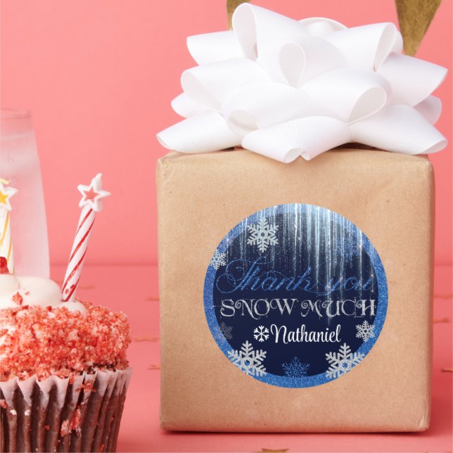 Sticker Rond Hiver ONE derland Boy Anniversaire (Fête)