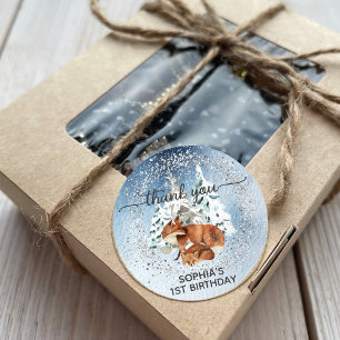 Sticker Rond Hiver ONE derland Premier anniversaire Fox Merci