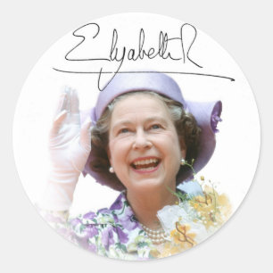Sticker Rond HM Queen Elizabeth II