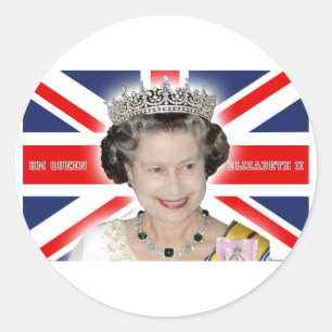 Sticker Rond HM Queen Elizabeth II - Photo Pro