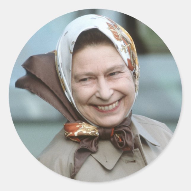 Sticker Rond HM Queen Elizabeth II-Windsor 1983 (Devant)
