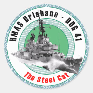 Sticker Rond HMAS Brisbane DDG 41