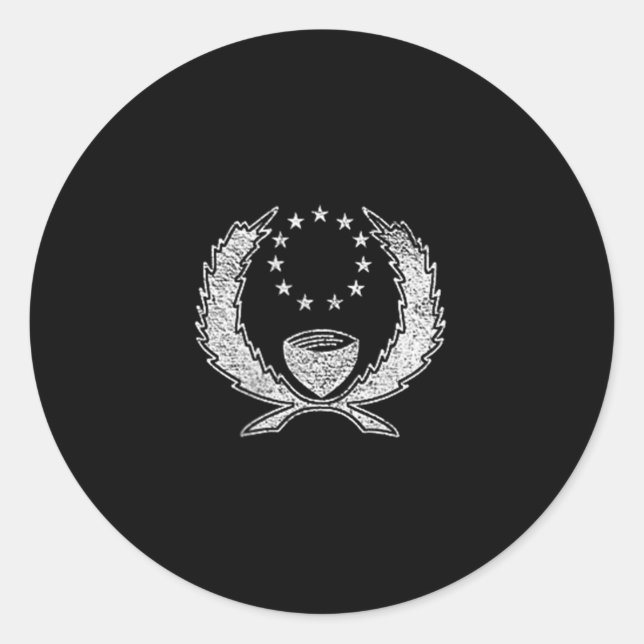 Sticker Rond Hnpei Flag Microonesia Hnpean Banner  (Devant)