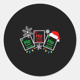 Sticker Rond Ho Ho Ho Chimie de l'Holmium Élément 67 Tab périod