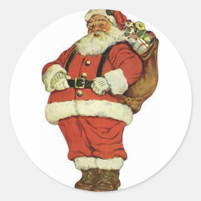 Sticker Rond Ho Ho Ho Santa Claus (Devant)