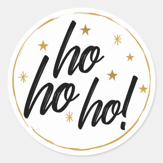 Sticker Rond Ho ho ! Les étoiles d'or (Devant)