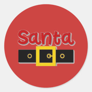 STICKER ROND HO HO "PÈRE NOËL EST ICI"