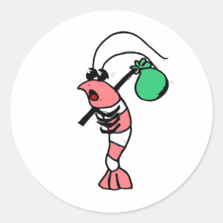 Sticker Rond Hobo de crevettes