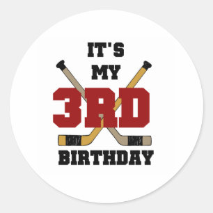 Sticker Rond Hockey 3e anniversaire