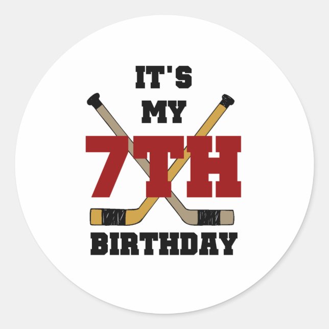 Sticker Rond Hockey 7e anniversaire (Devant)