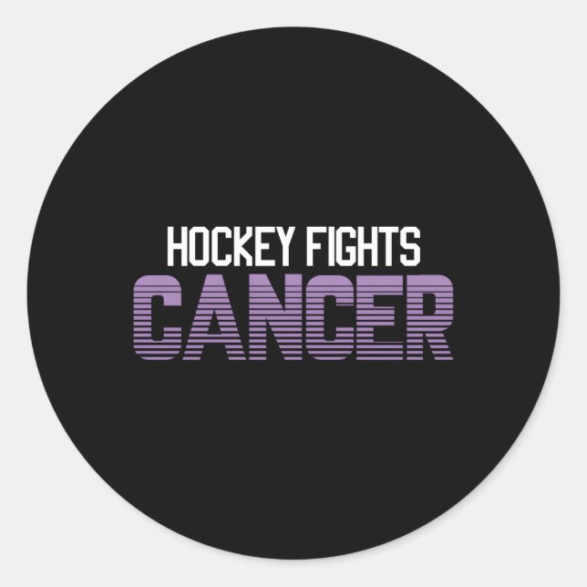 Sticker Rond Hockey combat le cancer (Devant)