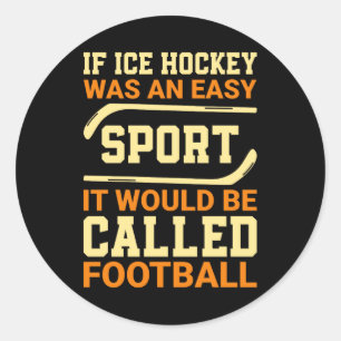 Sticker Rond Hockey contre football