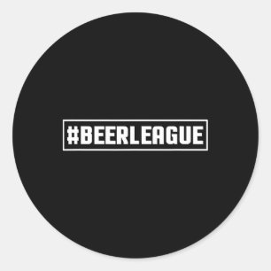 Sticker Rond Hockey de ligue de bière Hashtag Drôle de hockey s