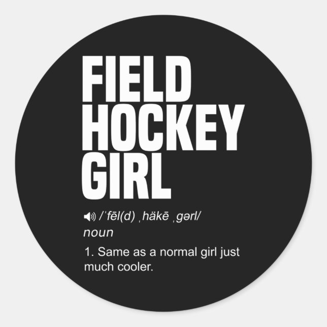 Sticker Rond Hockey de terrain Hockey Stick Turf Sports Hockey  (Devant)