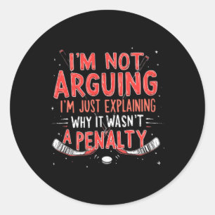 Sticker Rond Hockey Expliquant Pourquoi Ce N'était Pas Une Péna