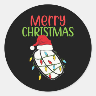 Sticker Rond Hockey Fun Noël Sport Noël Ile Hockey Xm