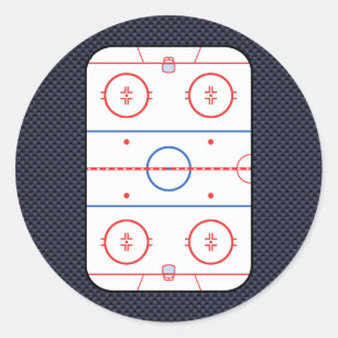 Sticker Rond Hockey Game Companion Style fibre de carbone