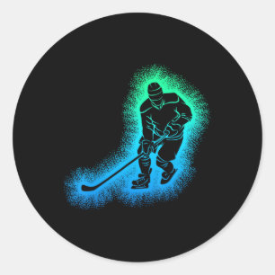 Sticker Rond Hockey Hockey sur glace Enfants Jeunesse Garçons 