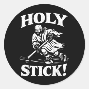 Sticker Rond Hockey Jésus
