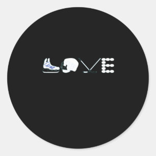 Sticker Rond Hockey Lover I Really Love Playing Hockey
