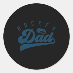 Sticker Rond Hockey papa Cadeaux papa Fête des pères