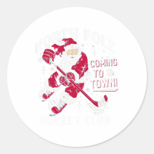Sticker Rond Hockey Pôle Nord arrive en ville pour Noël