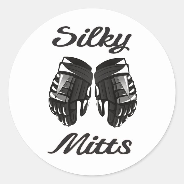 Sticker Rond Hockey Silky Mitts (Devant)