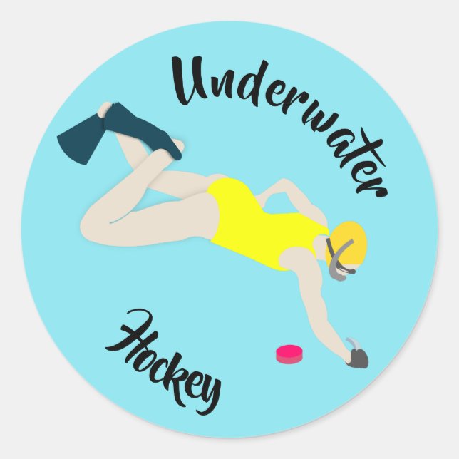 Sticker Rond Hockey subaquatique (Devant)