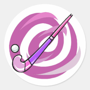 Sticker Rond Hockey sur gazon