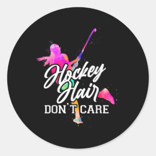 Sticker Rond Hockey sur gazon Hockey Cheveux S'en Balancent _1