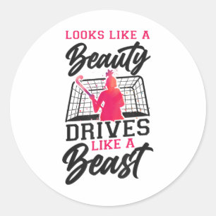 Sticker Rond Hockey sur gazon ressemble à une beauté conduit co